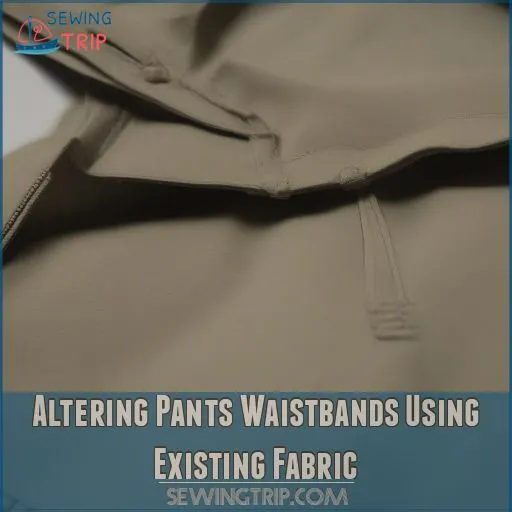 Altering Pants Waistbands Using Existing Fabric