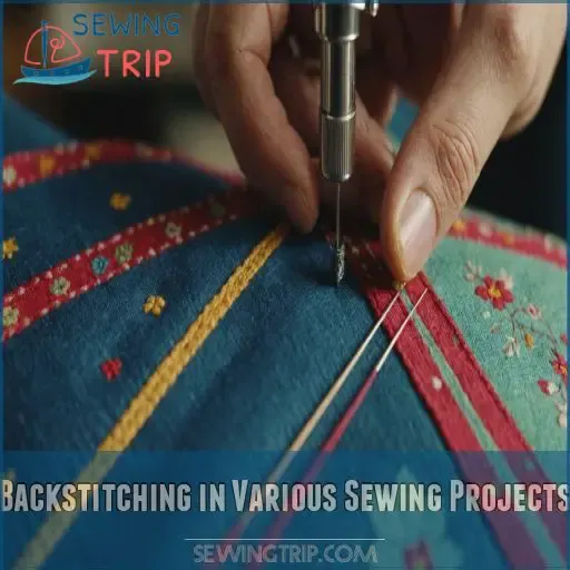 Backstitching in Various Sewing Projects