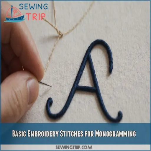 Basic Embroidery Stitches for Monogramming