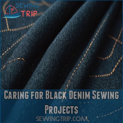 Caring for Black Denim Sewing Projects