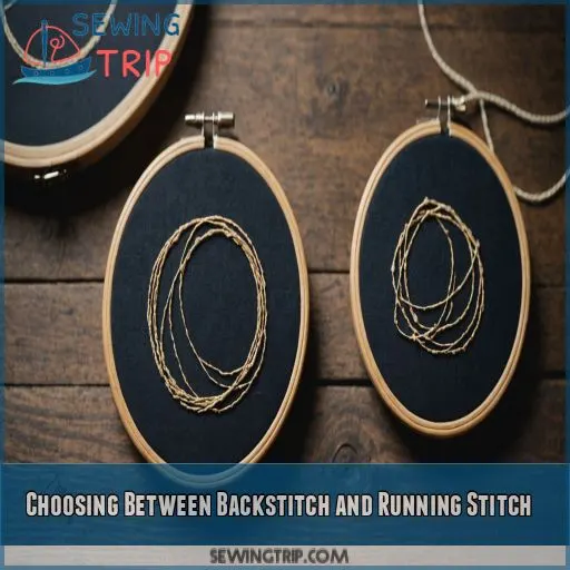 Choosing Between Backstitch and Running Stitch