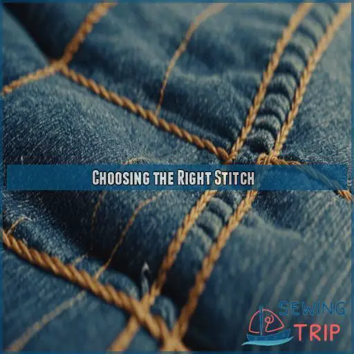 Choosing the Right Stitch Choosing the Right Stitch