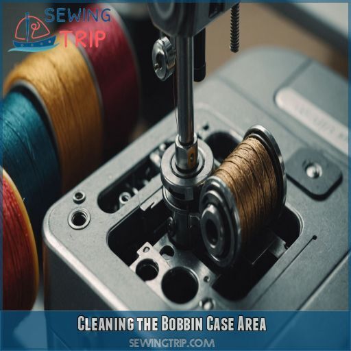 Cleaning the Bobbin Case Area Cleaning the Bobbin Case Area