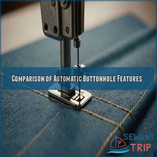 Comparison of Automatic Buttonhole Features