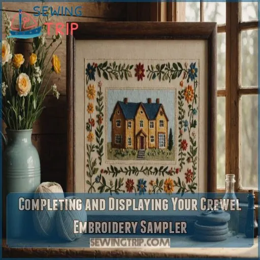 Completing and Displaying Your Crewel Embroidery Sampler