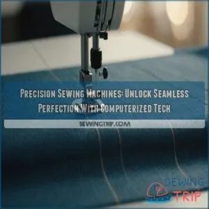 Computerized sewing machines with precision sewing