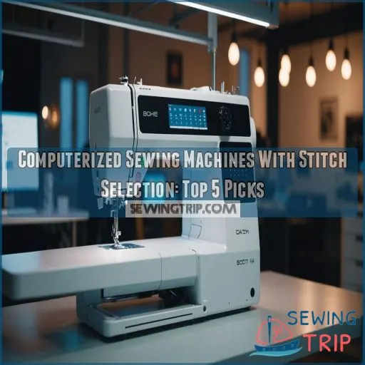 Computerized sewing machines with stitch selection