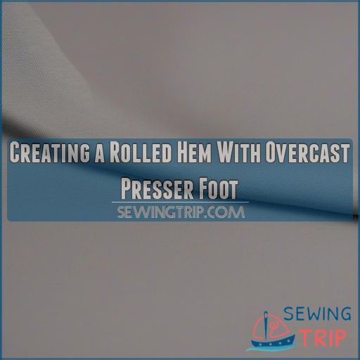 Creating a Rolled Hem With Overcast Presser Foot Creating a Rolled Hem With Overcast Presser Foot