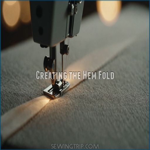 Creating the Hem Fold Creating the Hem Fold