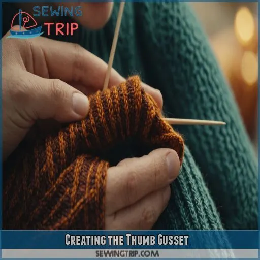 Creating the Thumb Gusset