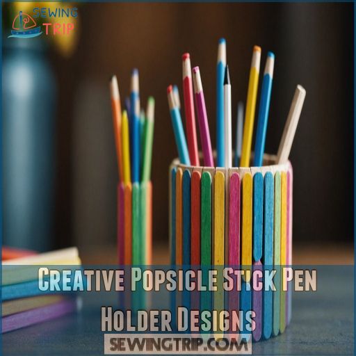 Creative Popsicle Stick Pen Holder Designs