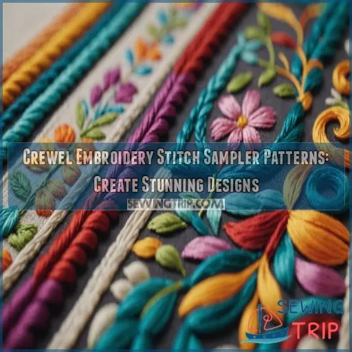 Crewel embroidery stitch sampler patterns