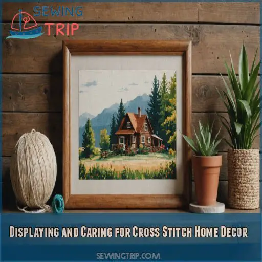 Displaying and Caring for Cross Stitch Home Decor