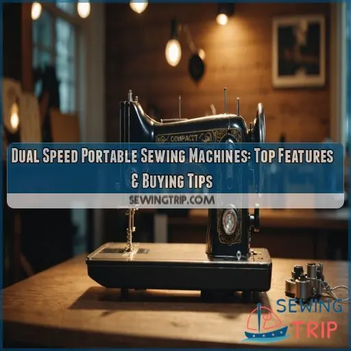 Dual speed portable sewing machines