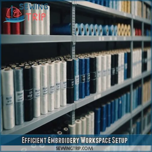 Efficient Embroidery Workspace Setup