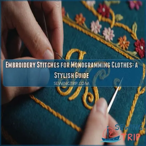 Embroidery stitches for monogramming clothes