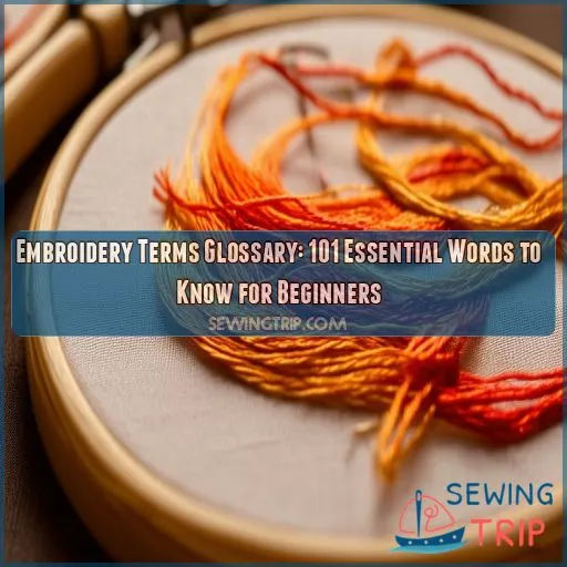 embroidery terms glossary