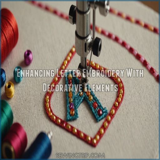Enhancing Letter Embroidery With Decorative Elements Enhancing Letter Embroidery With Decorative Elements
