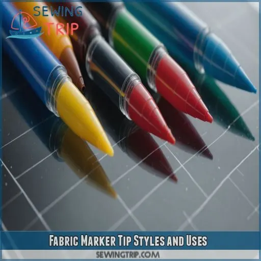 Fabric Marker Tip Styles and Uses