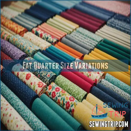 Fat Quarter Size Variations