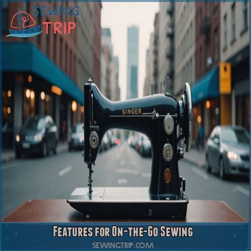 Features for On-the-Go Sewing Features for On-the-Go Sewing