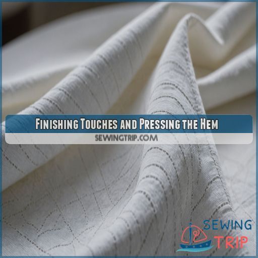 Finishing Touches and Pressing the Hem