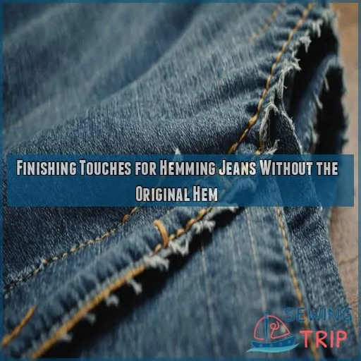 Finishing Touches for Hemming Jeans Without the Original Hem