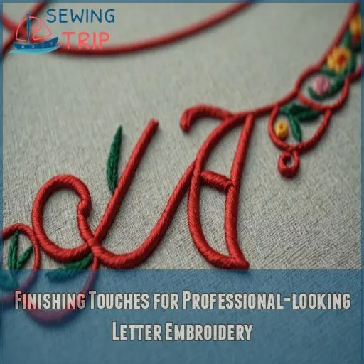 Finishing Touches for Professional-looking Letter Embroidery