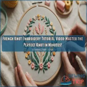 French knot embroidery tutorial video