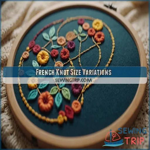 French Knot Size Variations