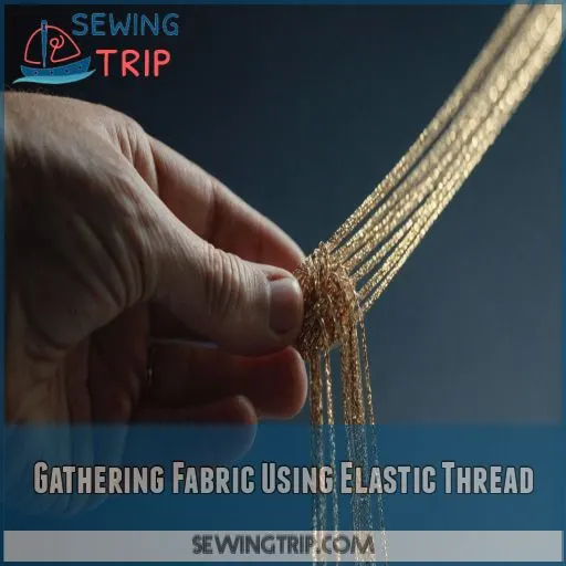 Gathering Fabric Using Elastic Thread