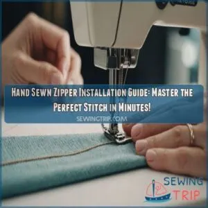 Hand sewn zipper installation guide