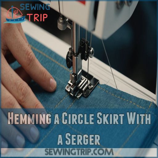 Hemming a Circle Skirt With a Serger