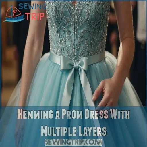 Hemming a Prom Dress With Multiple Layers