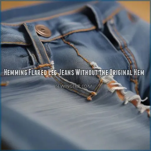 Hemming Flared Leg Jeans Without the Original Hem