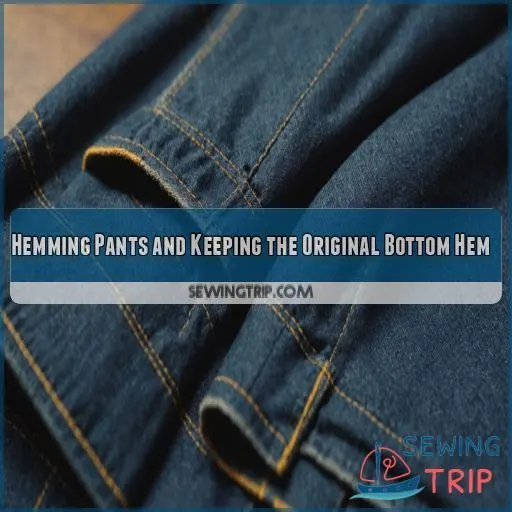 Hemming Pants and Keeping the Original Bottom Hem