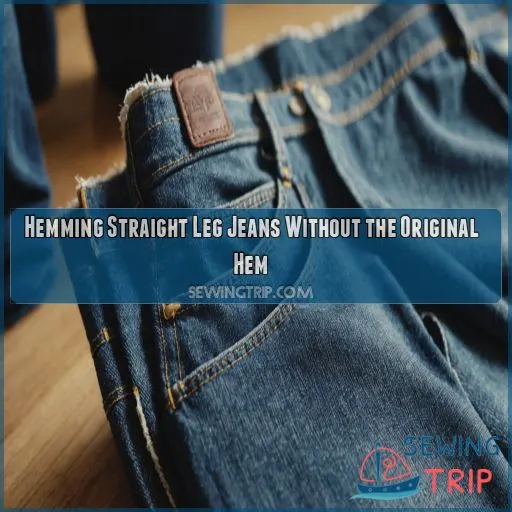 Hemming Straight Leg Jeans Without the Original Hem