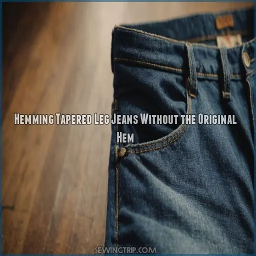 Hemming Tapered Leg Jeans Without the Original Hem