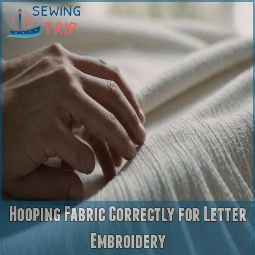 Hooping Fabric Correctly for Letter Embroidery