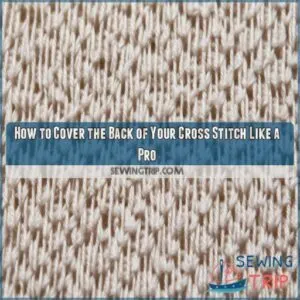 how to cover back of cross stitch