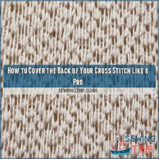 how to cover back of cross stitch