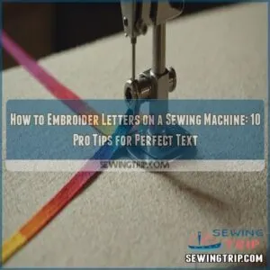 how to embroider letters on a sewing machine