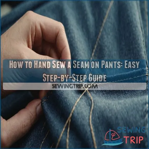 how to hand sew a seam on pants