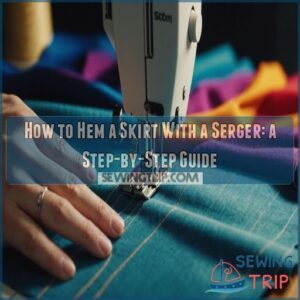 how to hem a skirt with a serger