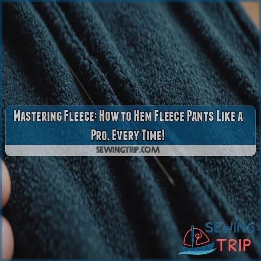 how to hem fleece pants