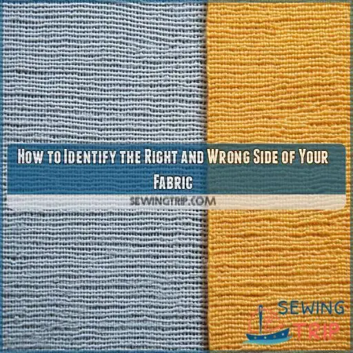 how to identify the right and wrong side of your fabric