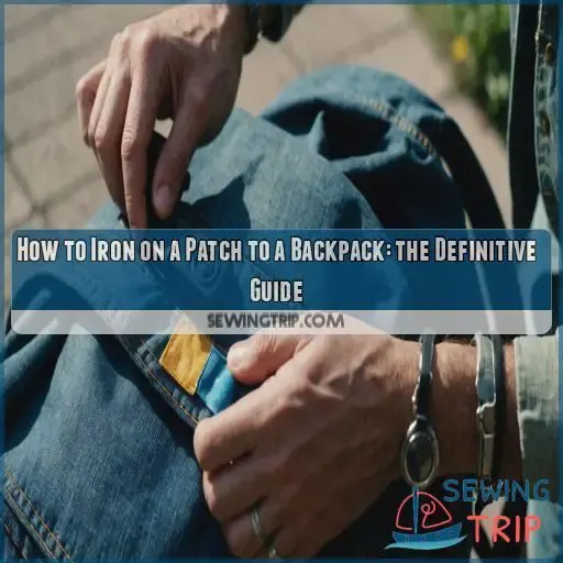 how to iron on a patch to a backpack