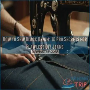 how to sew black denim