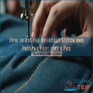 how to use the overcast stitch and presser foot