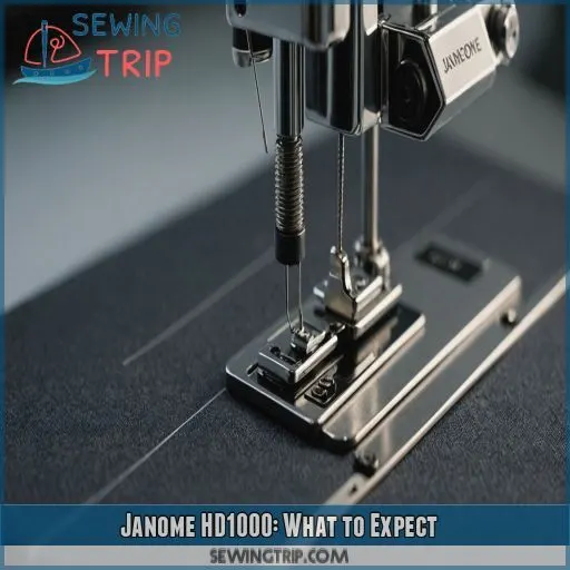 Janome HD1000: What to Expect